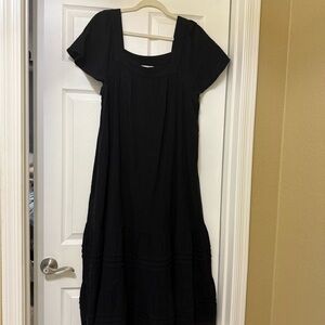 Sonoma Black Flutter Sleeve Sundress
